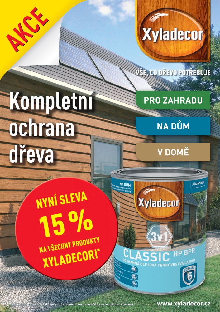 Lazura Xyladecor Classic se slevou 15%